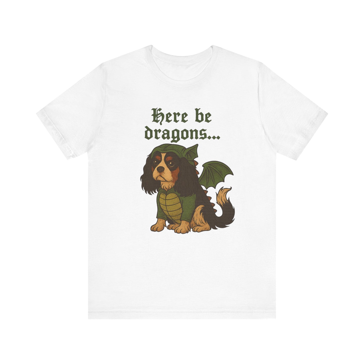 Tricolor Cavalier Here Be Dragons TShirt
