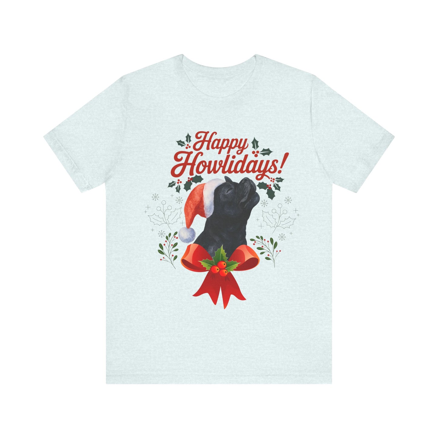 Black French Bulldog Happy Howlidays TShirt