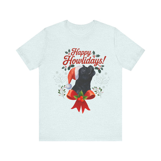 Black French Bulldog Happy Howlidays TShirt