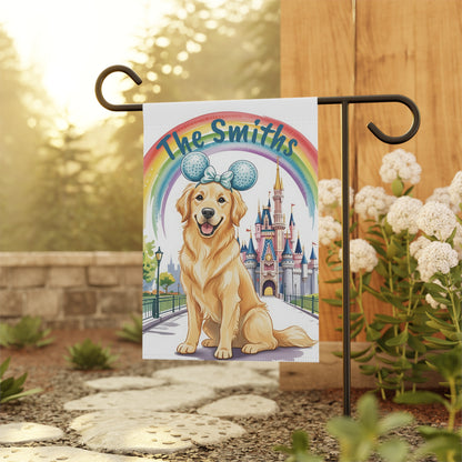 Golden Retriever Magical Kingdom Garden Flag