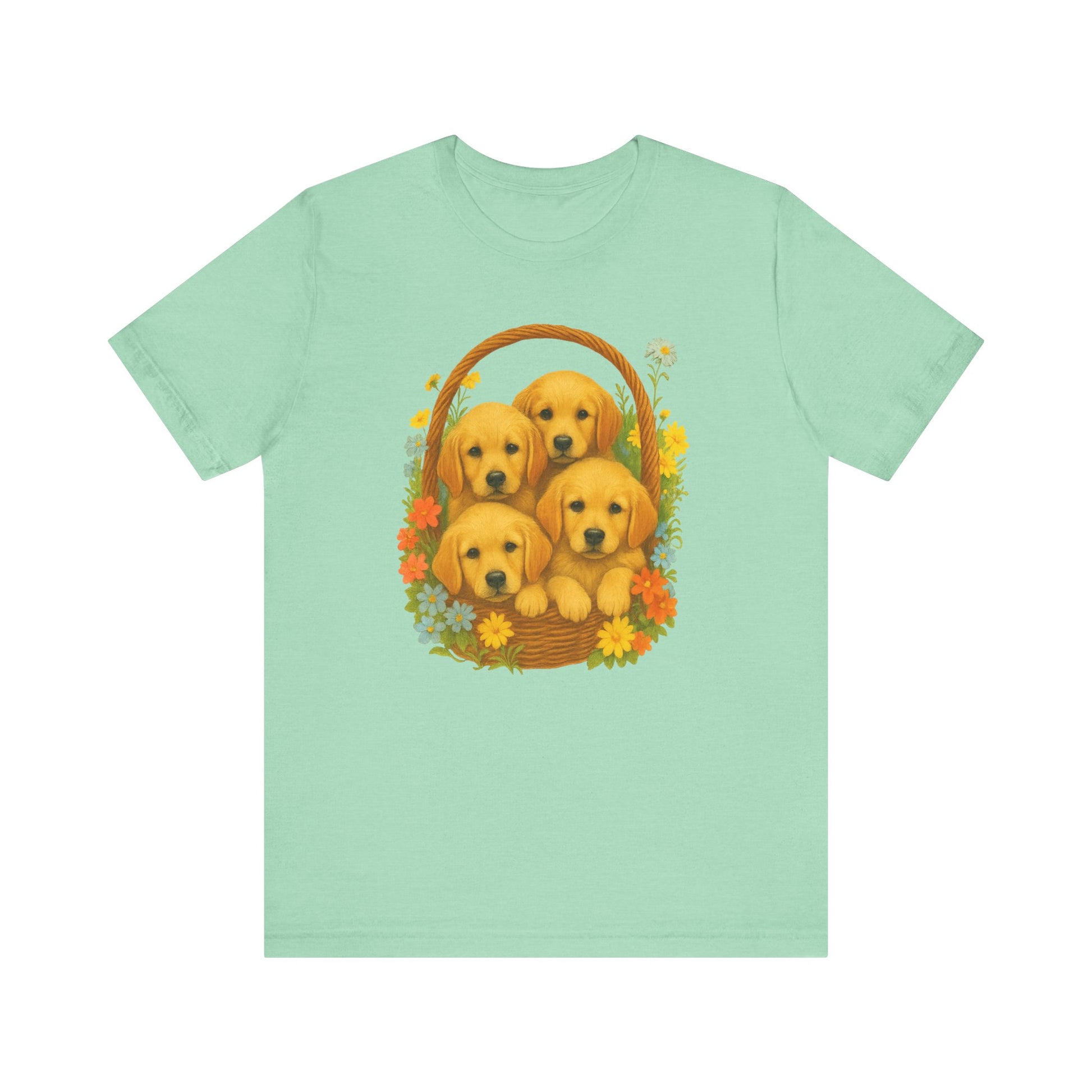 Puppy Basket Golden Retriever Tshirt