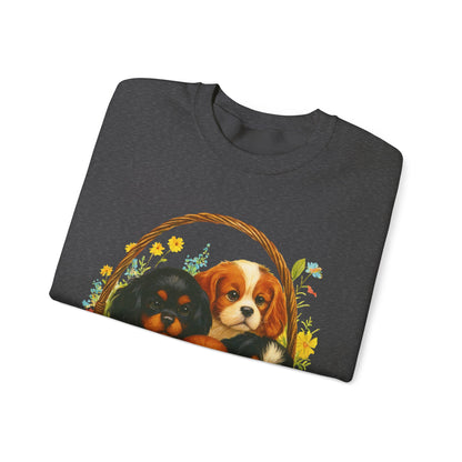 Cavalier Puppy Basket Sweatshirt