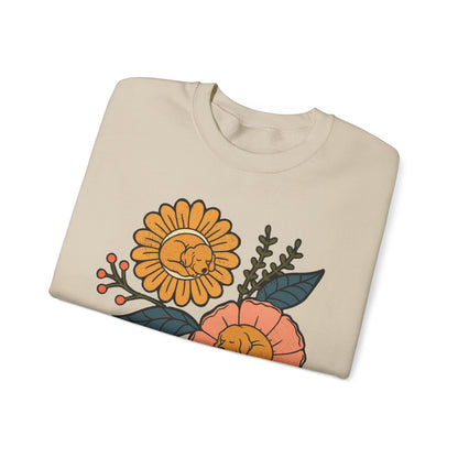 Golden Retriever Sleeping Flowers Sweatshirt
