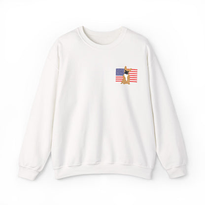 Embroidered Flag Fawn Frenchie Sweatshirt