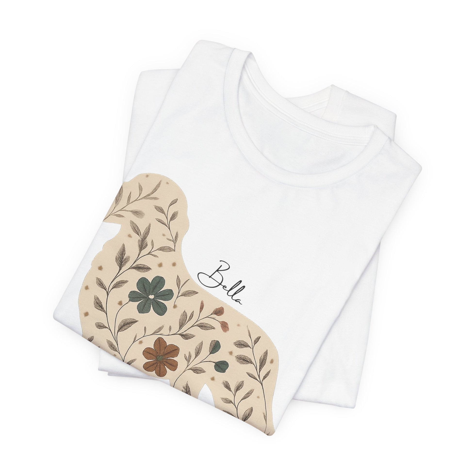 Golden Retriever Floral Silhouette TShirt