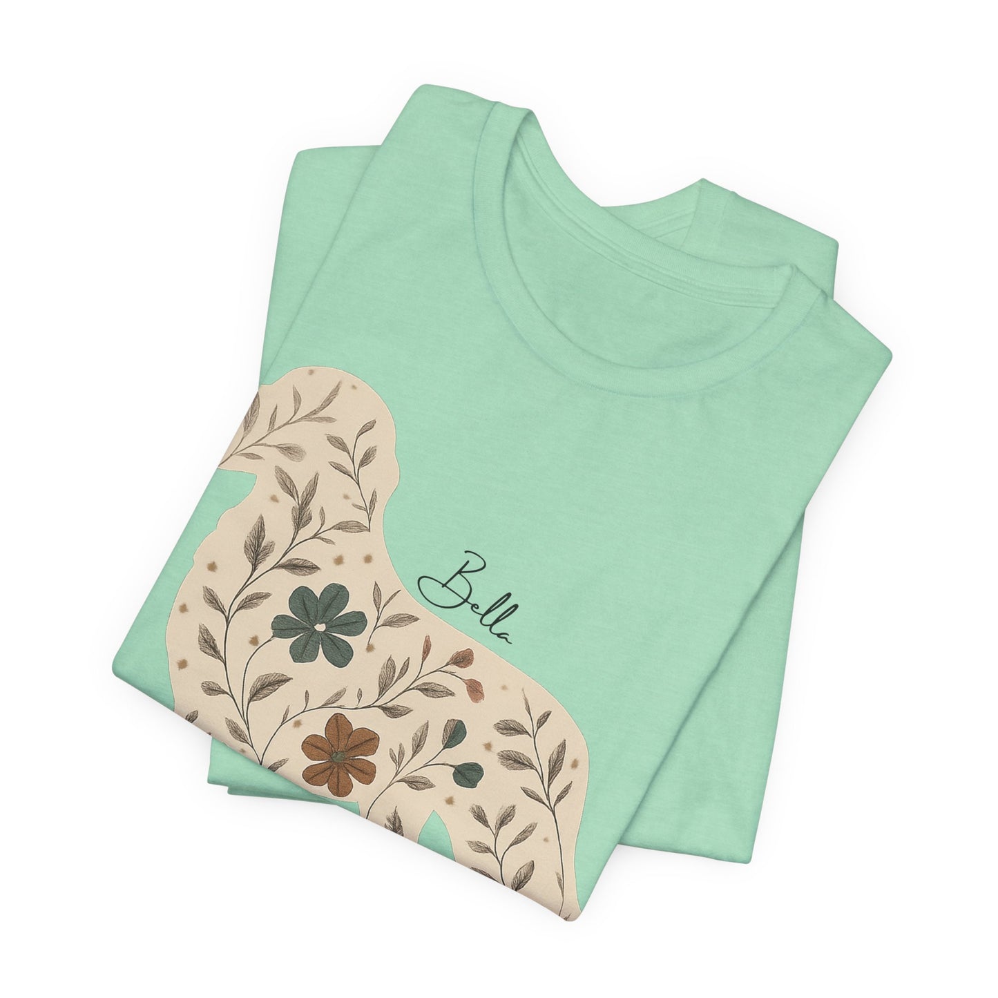 Golden Retriever Floral Silhouette TShirt