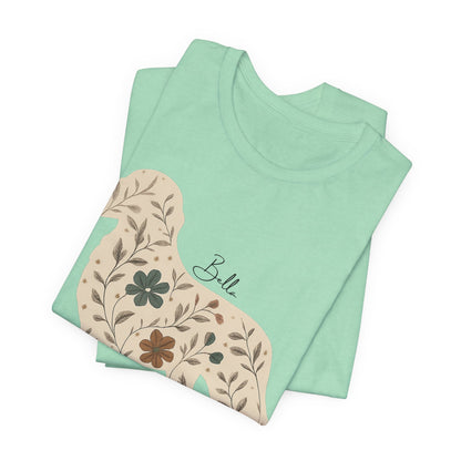 Golden Retriever Floral Silhouette TShirt