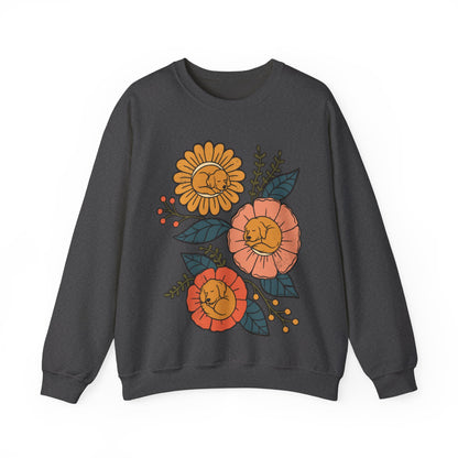 Golden Retriever Sleeping Flowers Sweatshirt