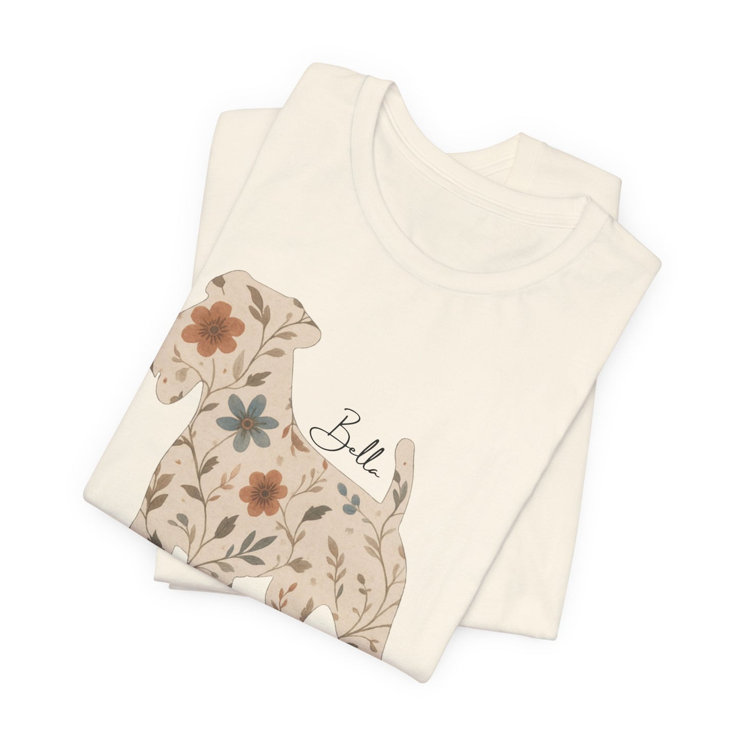 Airedale Terrier Floral Silhouette TShirt
