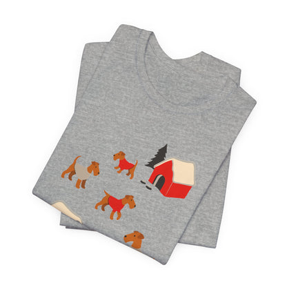 Airedale Terrier Snow Play TShirt