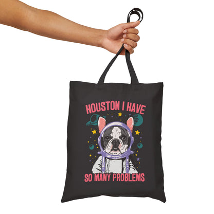 Piebald Frenchie Houston Space Tote Bag