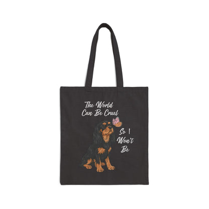 Cruel World Black Tan Cavalier Tote Bag
