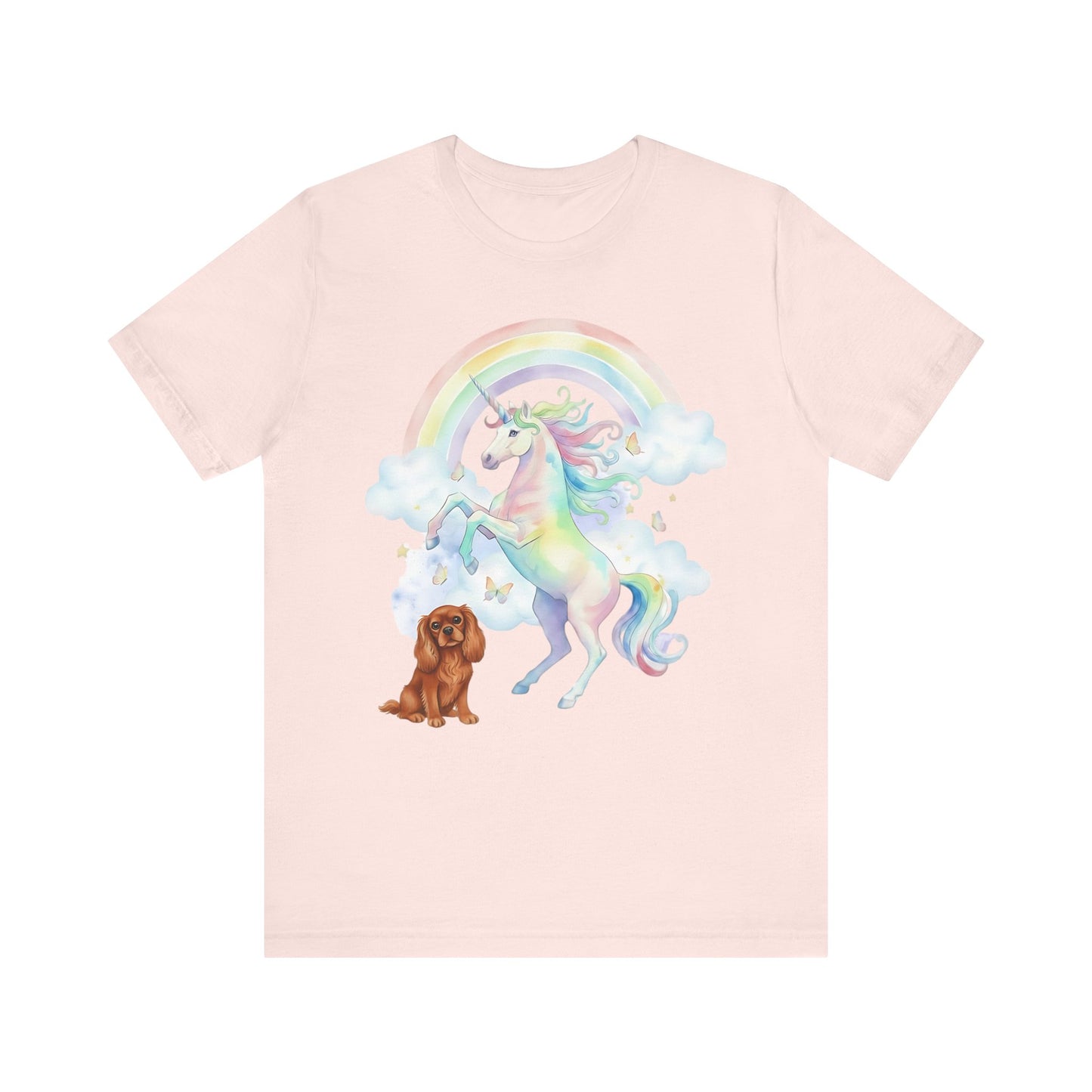 Ruby Cavalier Watercolor Unicorn Tshirt