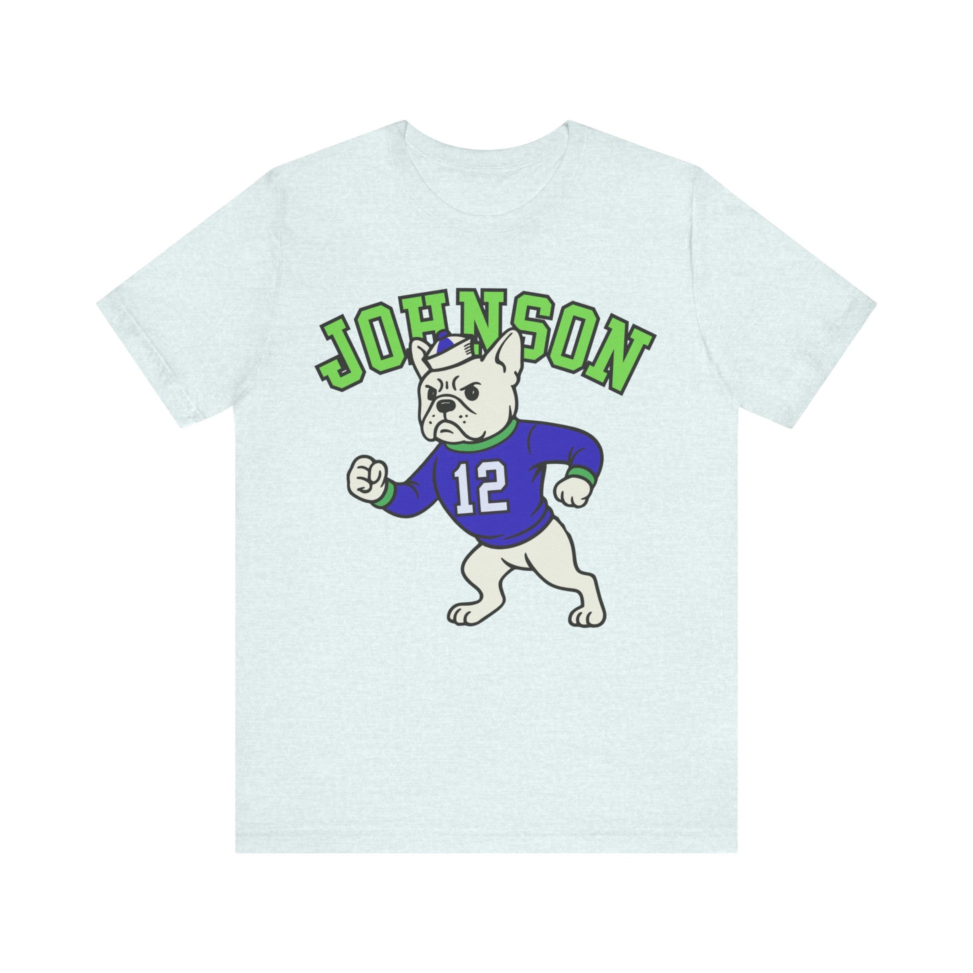 White Frenchie College Mascot TShirt