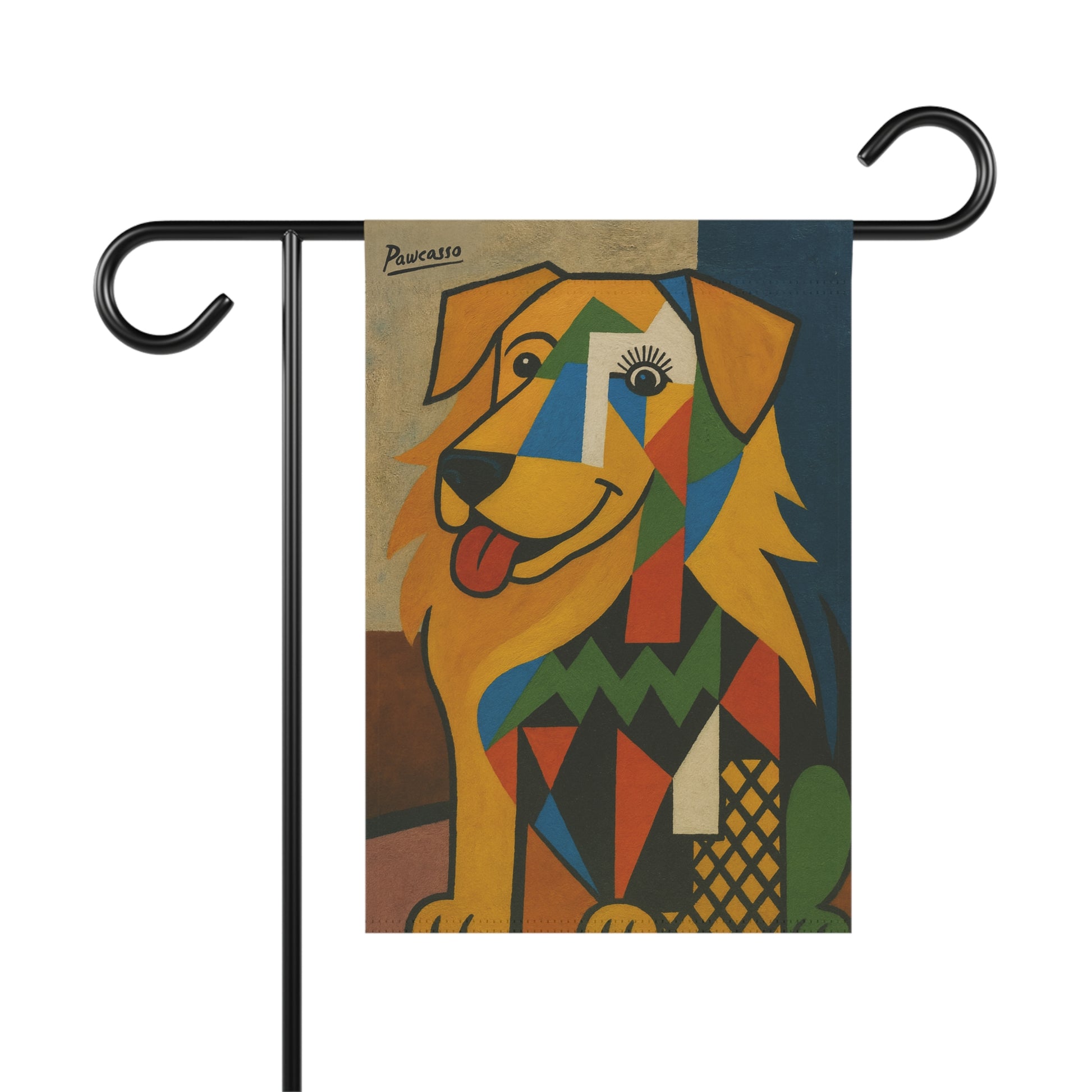 Golden Retriever Picasso Garden Flag
