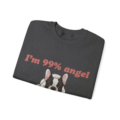 Piebald Frenchie Angel 99% Sweatshirt