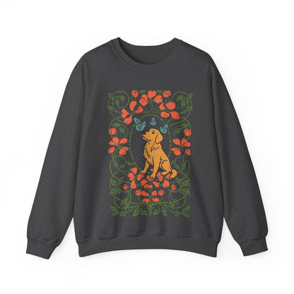 Golden Retriever Butterfly Frame Sweatshirt