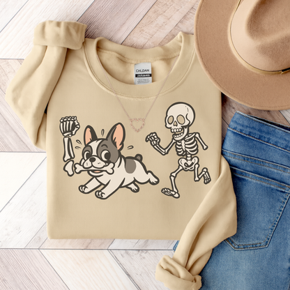 Piebald French Bulldog Grave Robber Sweatshirt