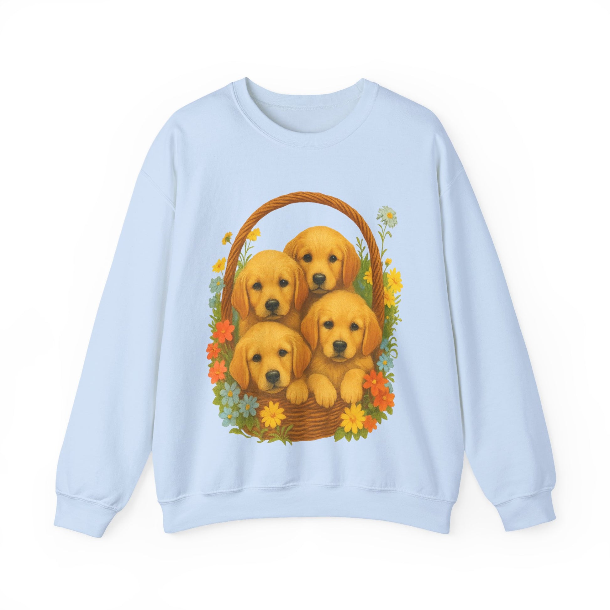 Puppy Basket Golden Retriever Sweatshirt