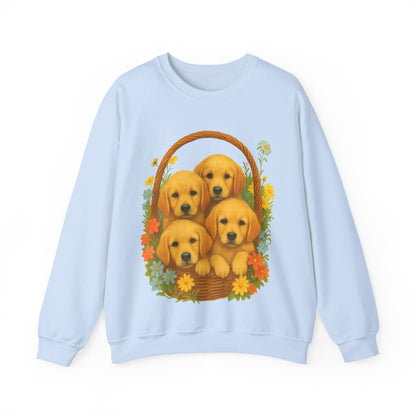 Puppy Basket Golden Retriever Sweatshirt