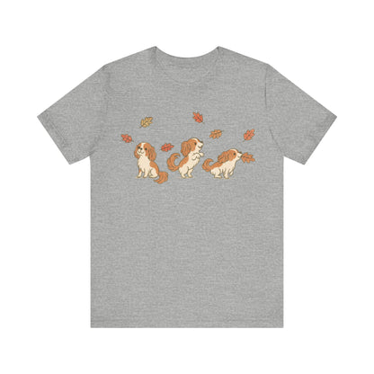 Blenheim Cavalier Chasing Leaves TShirt