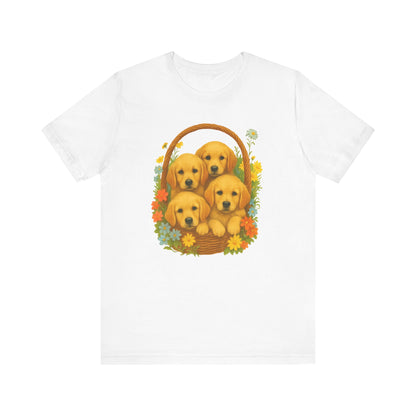 Puppy Basket Golden Retriever Tshirt