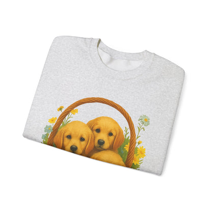 Puppy Basket Golden Retriever Sweatshirt