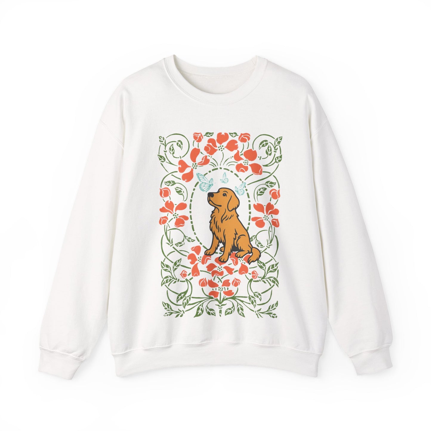 Golden Retriever Butterfly Frame Sweatshirt