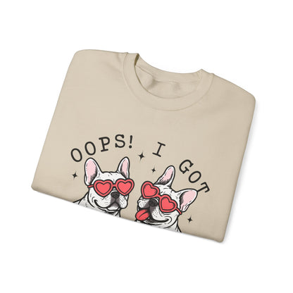 White Frenchie Oops Sweatshirt