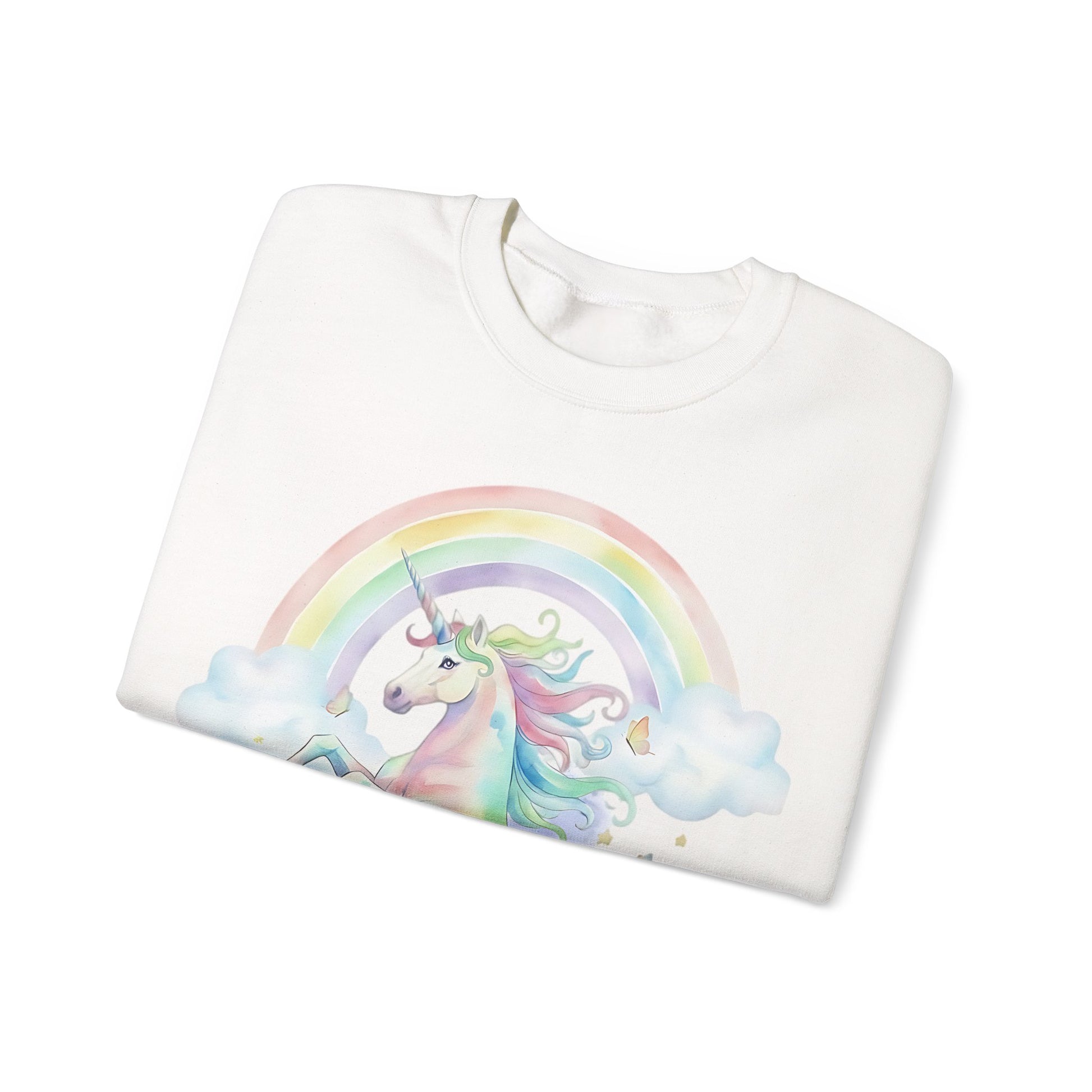Black Tan Cavalier Watercolor Unicorn Sweatshirt