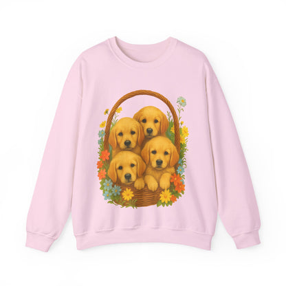 Puppy Basket Golden Retriever Sweatshirt