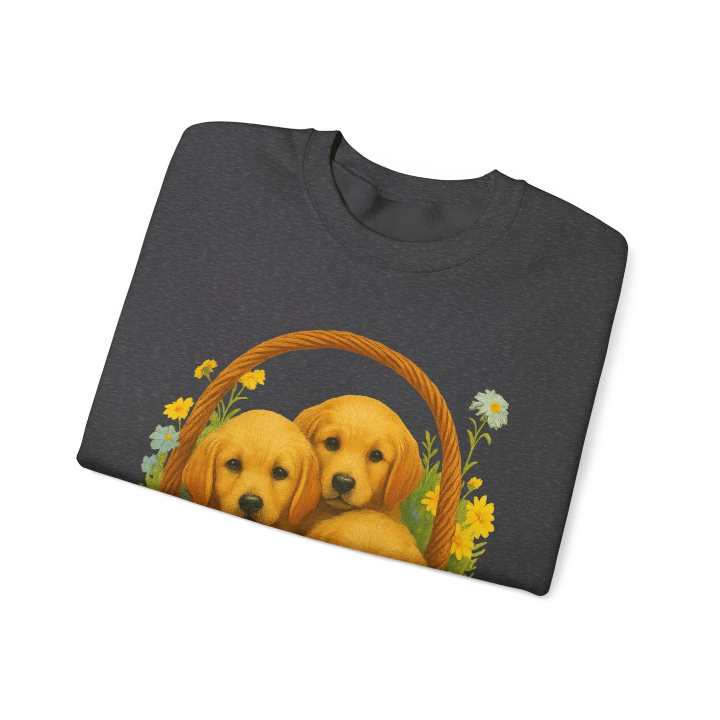 Puppy Basket Golden Retriever Sweatshirt