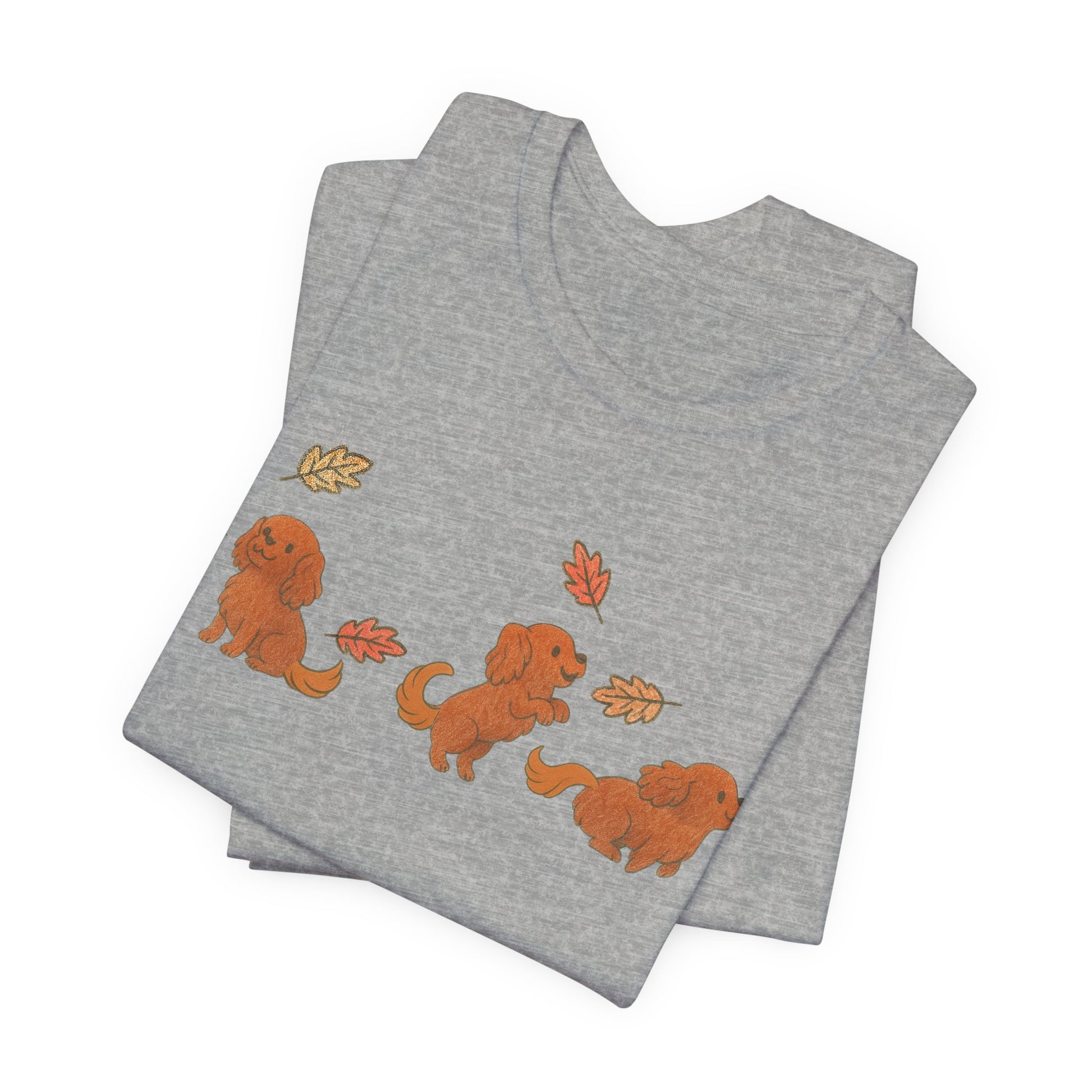 Ruby Cavalier Chasing Leaves TShirt