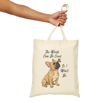 Cruel World Fawn Frenchie Tote Bag