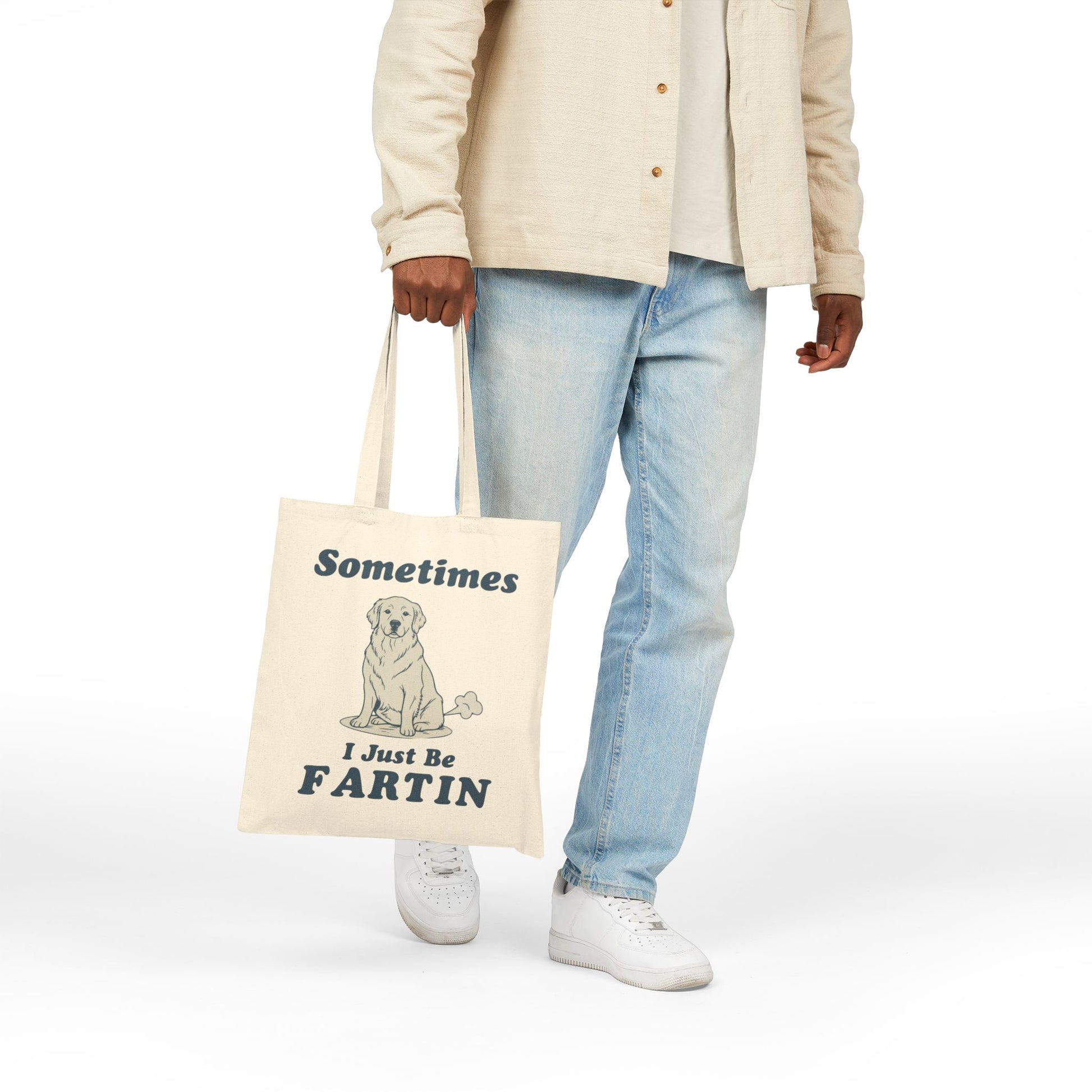 Golden Retriever Fartin Tote Bag