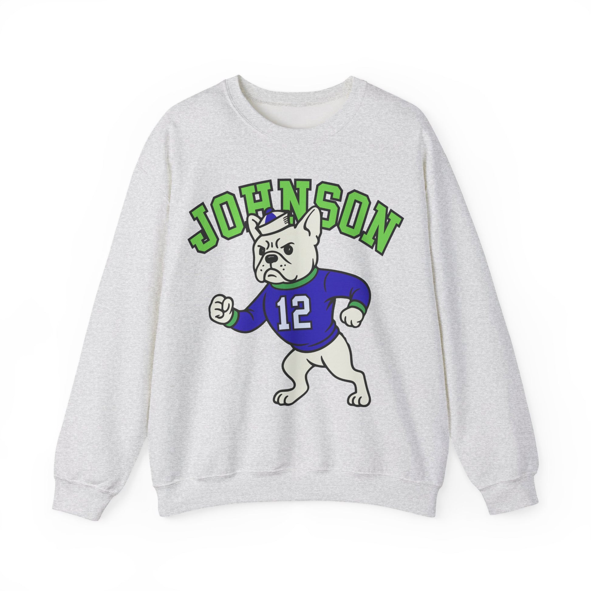 White Frenchie College Mascot Sweatshirt