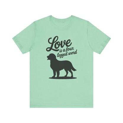 Golden Retriever Four Legged Word TShirt
