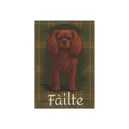 Ruby Cavalier Scottish Welcome Garden Flag
