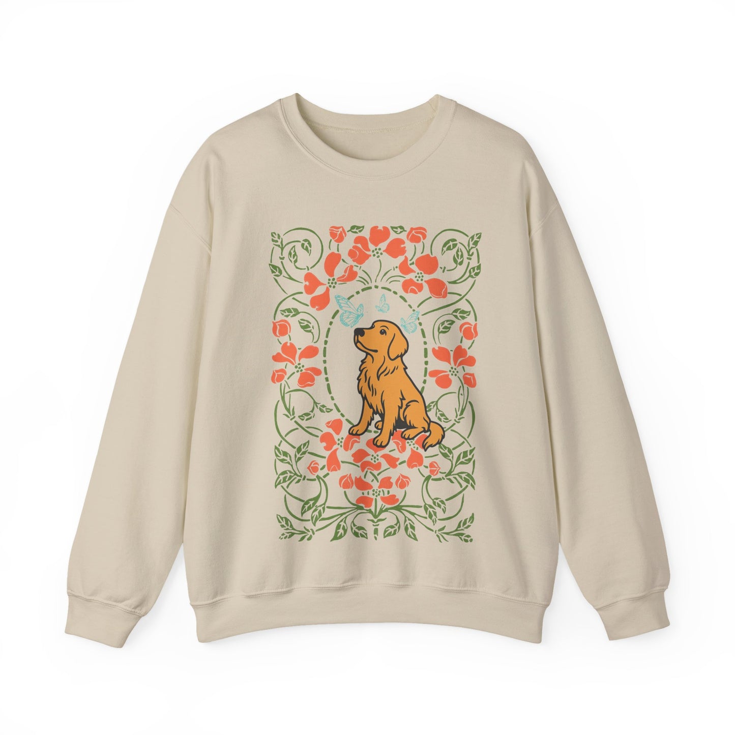 Golden Retriever Butterfly Frame Sweatshirt