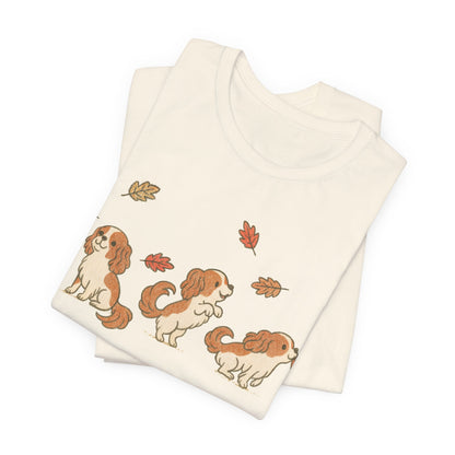 Blenheim Cavalier Chasing Leaves TShirt