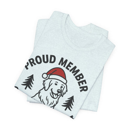 Golden Retriever Naughty List TShirt