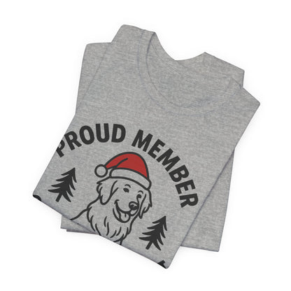 Golden Retriever Naughty List TShirt