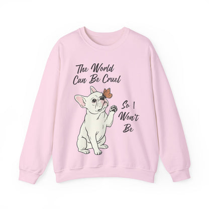 Cruel World White Frenchie Sweatshirt