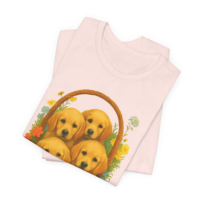 Puppy Basket Golden Retriever Tshirt