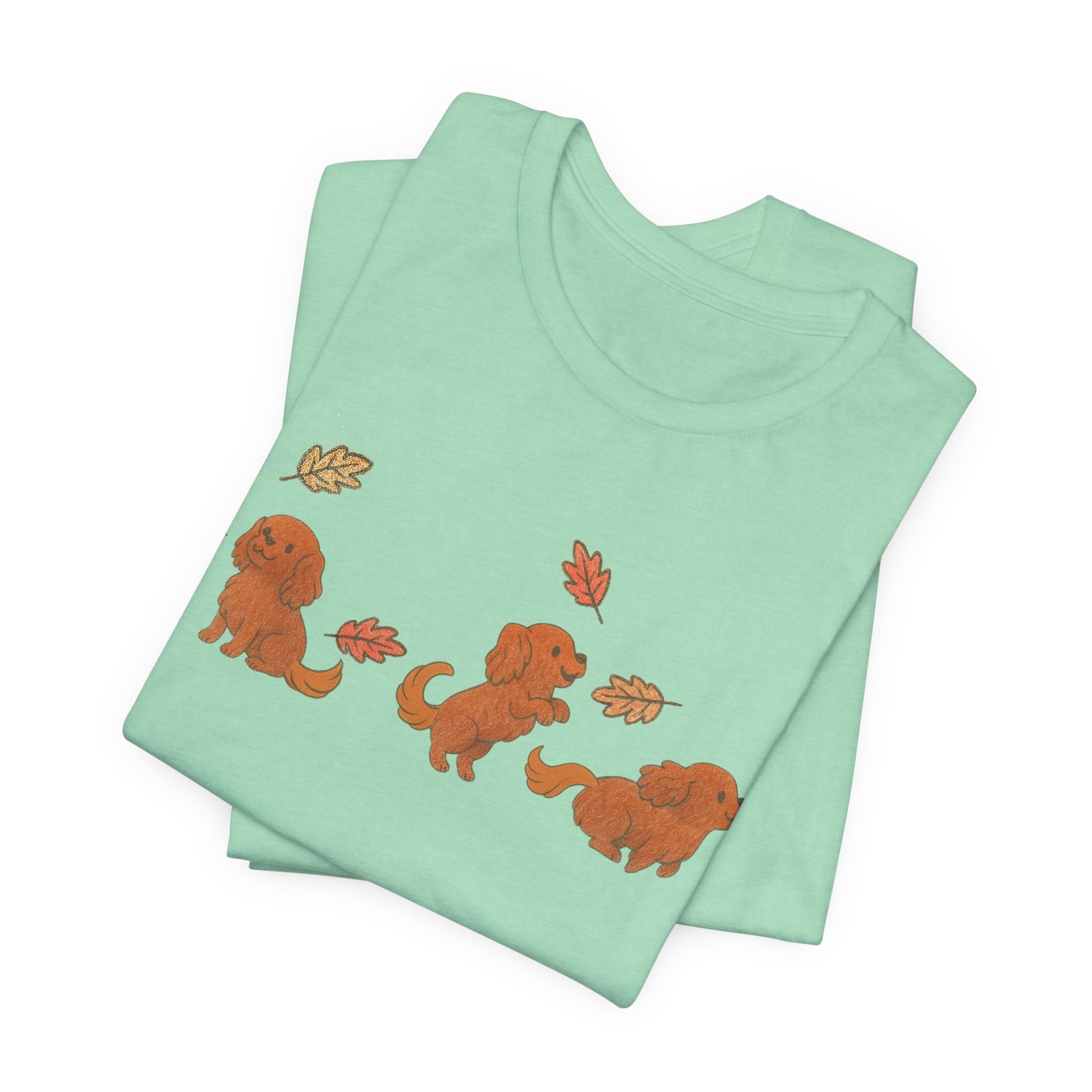 Ruby Cavalier Chasing Leaves TShirt