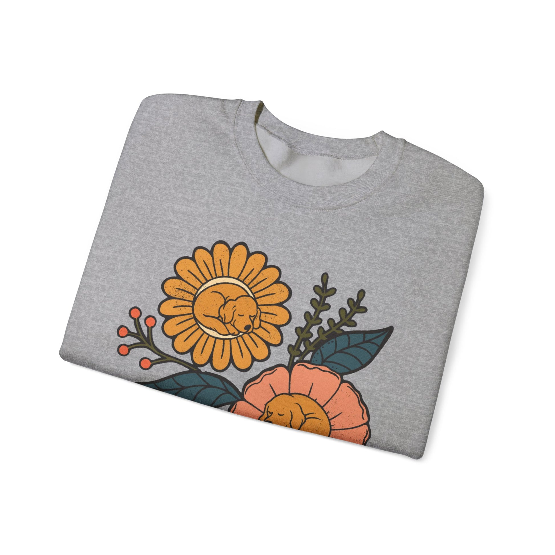 Golden Retriever Sleeping Flowers Sweatshirt