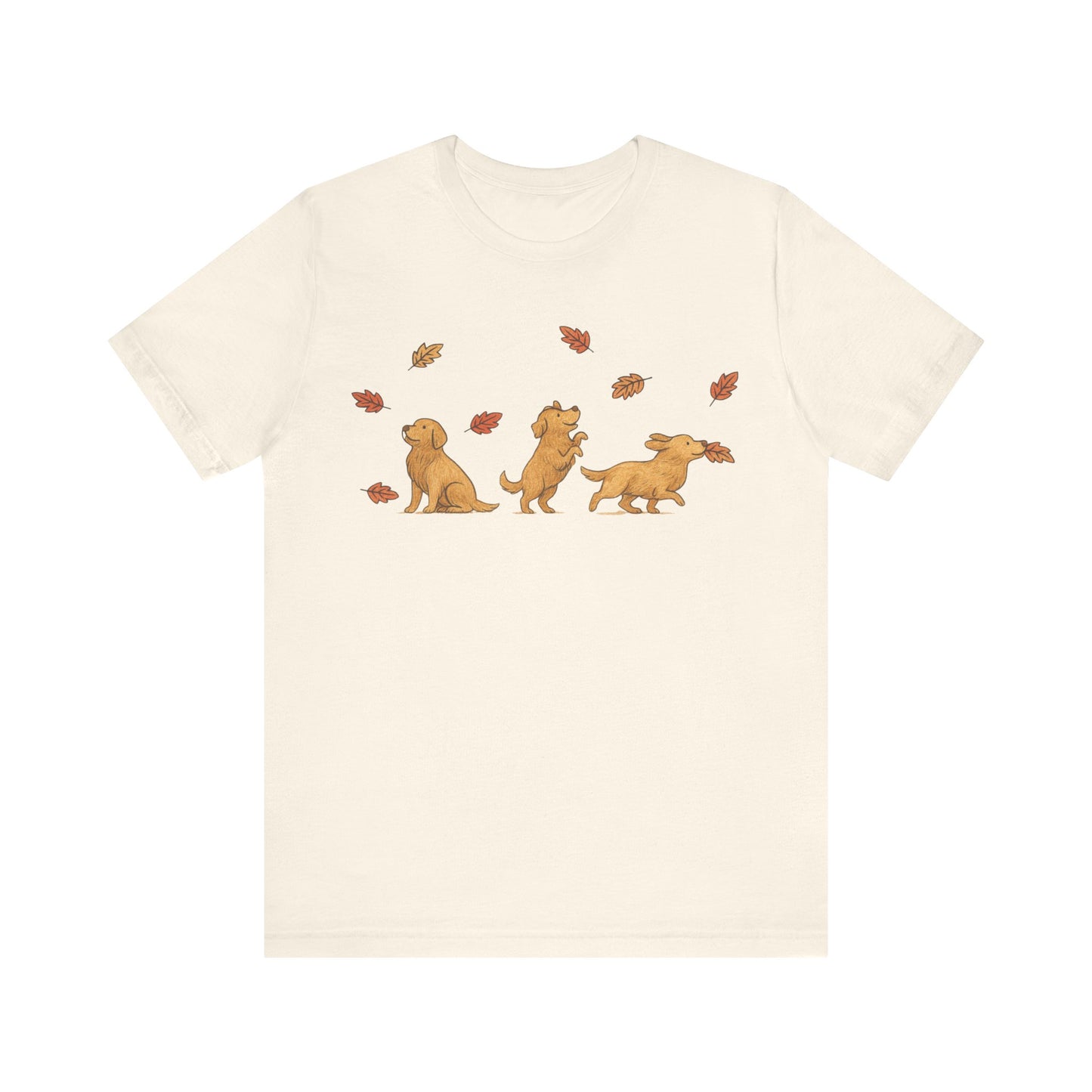 Golden Retriever Chasing Leaves TShirt