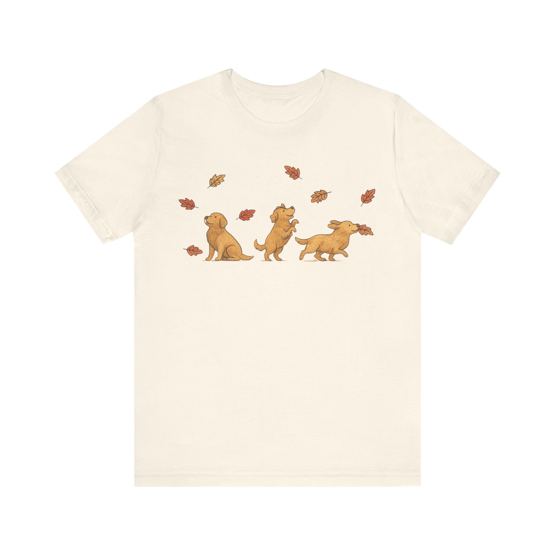 Golden Retriever Chasing Leaves TShirt