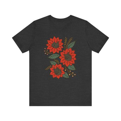 Black Frenchie Holiday Flowers Sleeping TShirt