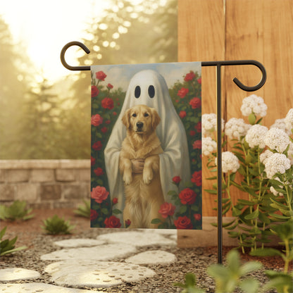 Golden Retriever Ghostie Garden Flag